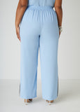 Metallic Trimmed Split Side Pants