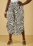 Cropped Zebra Print Pants