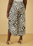 Cropped Zebra Print Pants