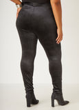 High Rise Velvet Leggings