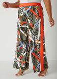 Chain Print Wide Leg Pants