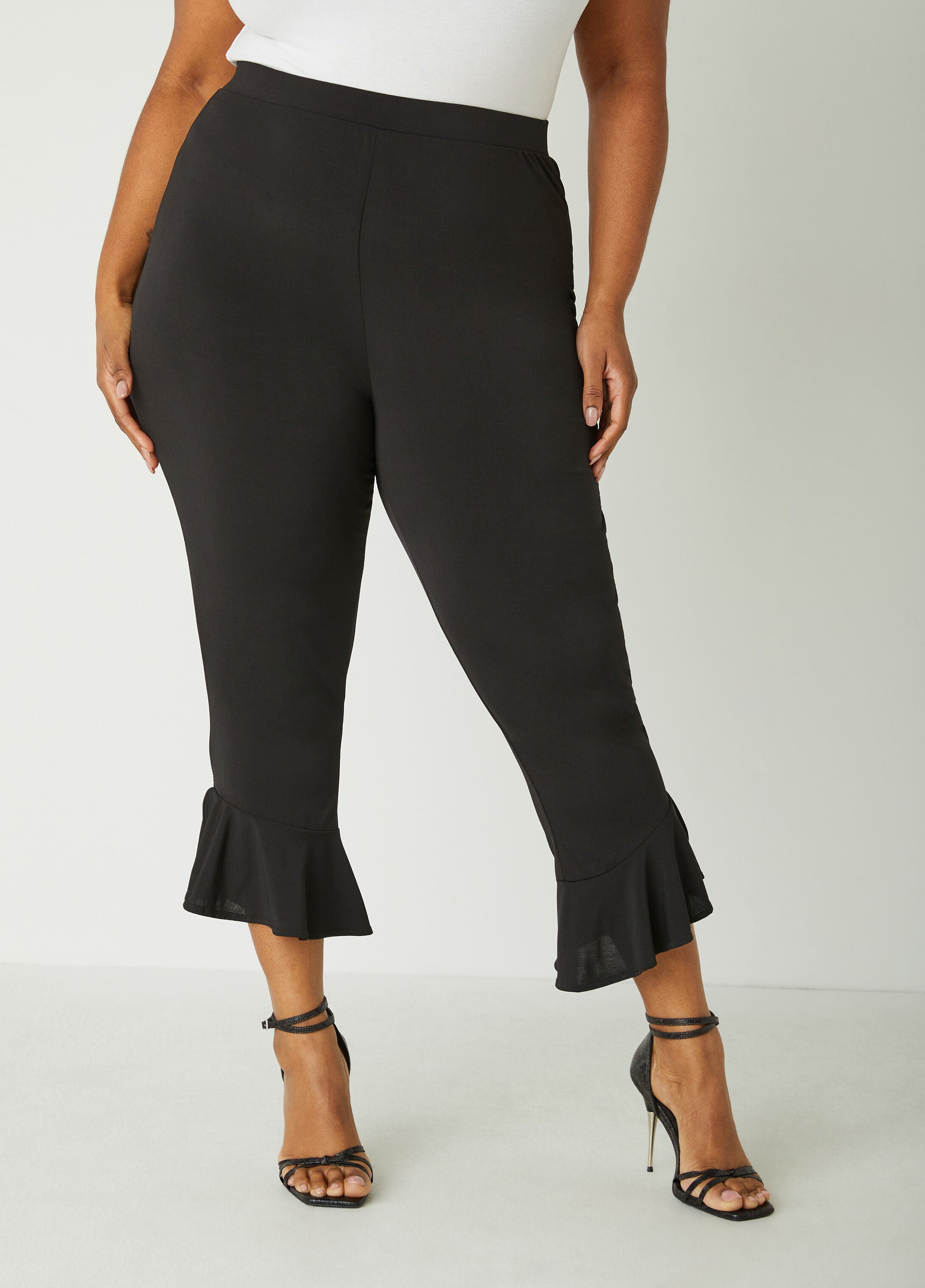 Plus Size Ruffled Leggings Plus Size Fashion Pants Plus Size Bottoms