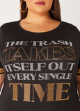 Trash Embellished Paneled Tee