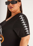 Football Love Sequined Graphic Tee