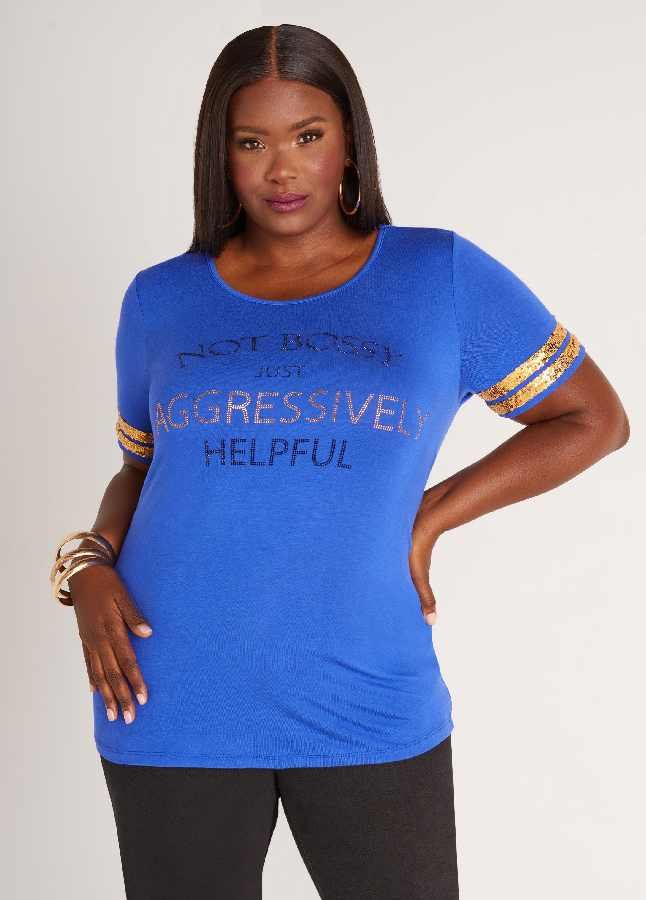 Plus Size Not Bossy Jersey Tee Shirt Plus Size Graphic Tees