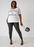 Wisdom Glitter Paneled Graphic Tee