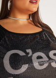 C'est La Vie Embellished Tee