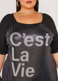 C'est La Vie Embellished Tee