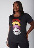 Metallic Lips Graphic Tee