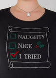 Naughty Nice Crystal Tee