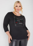 Plus Size Naughty Nice Jersey Tee Shirt Plus Size Graphic Tees