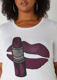 Lipstick Crystal Graphic Tee