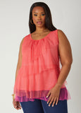 Two Tone Tiered Tulle Top