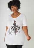 Plus Size Fashion Tee Short Sleeve Tee Graphic T Shirt