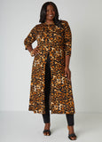 Plus Size Leopard Print Duster Plus Size Tunic Plus Size Tops