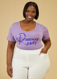 Plus Size Runway Graphic Tee Shirt Plus Size Jersey T Shirt