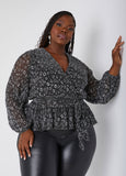 Plus Size Wrap Top Plus Size Mesh Top Plus Size Metallic Top