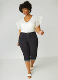 Organza Sleeve Paneled Tee
