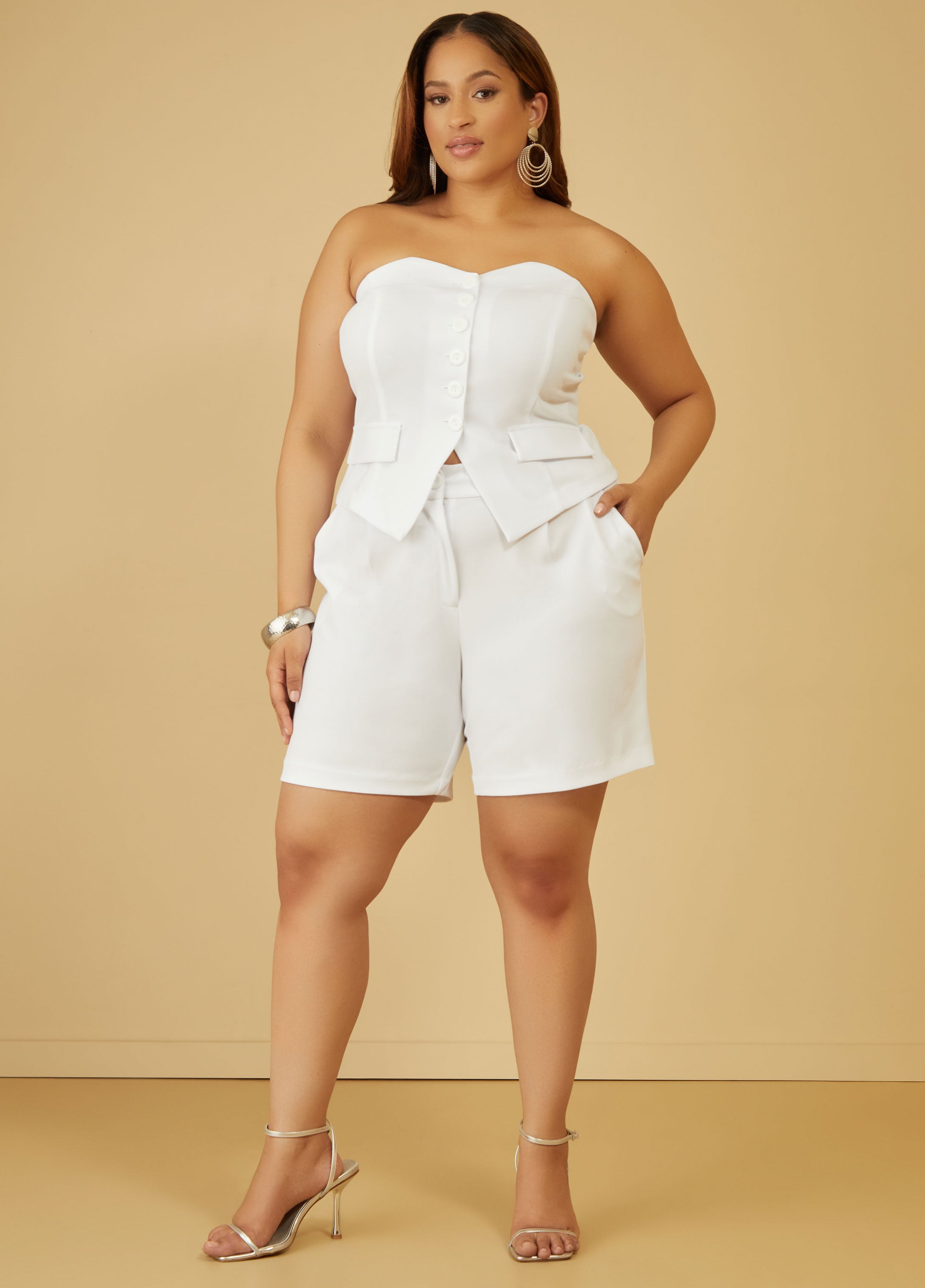 Plus Size Strapless Tops Plus Size Vest Plus Size Sets