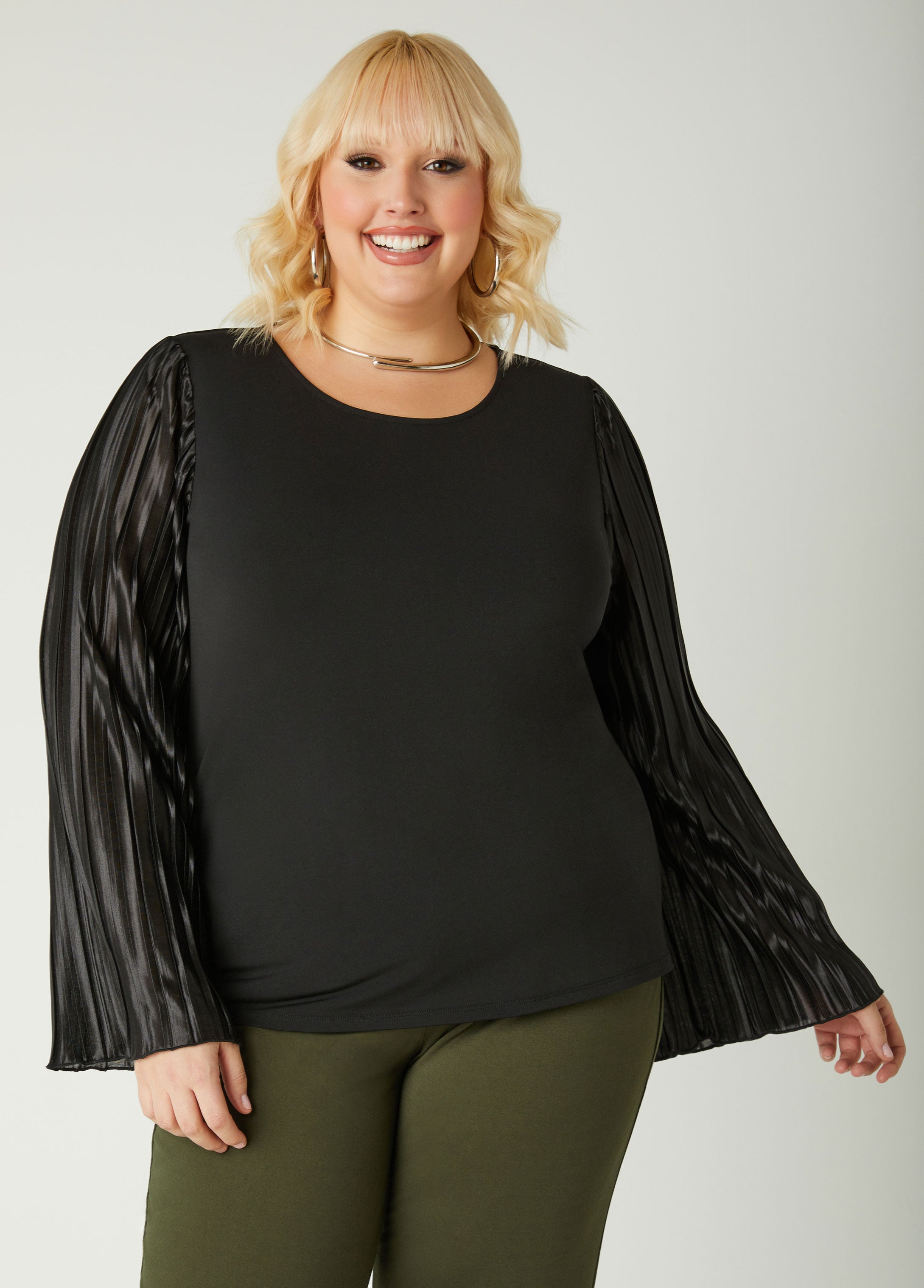 Plus Size Party Top Plus Size Stretch Knit Top Plus Size Knits