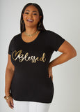 Blessed Metallic Graphic Tee