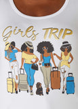 Girls Trip Glittered Graphic Tee