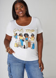 Plus Size Girls Trip Glittered Graphic Tee