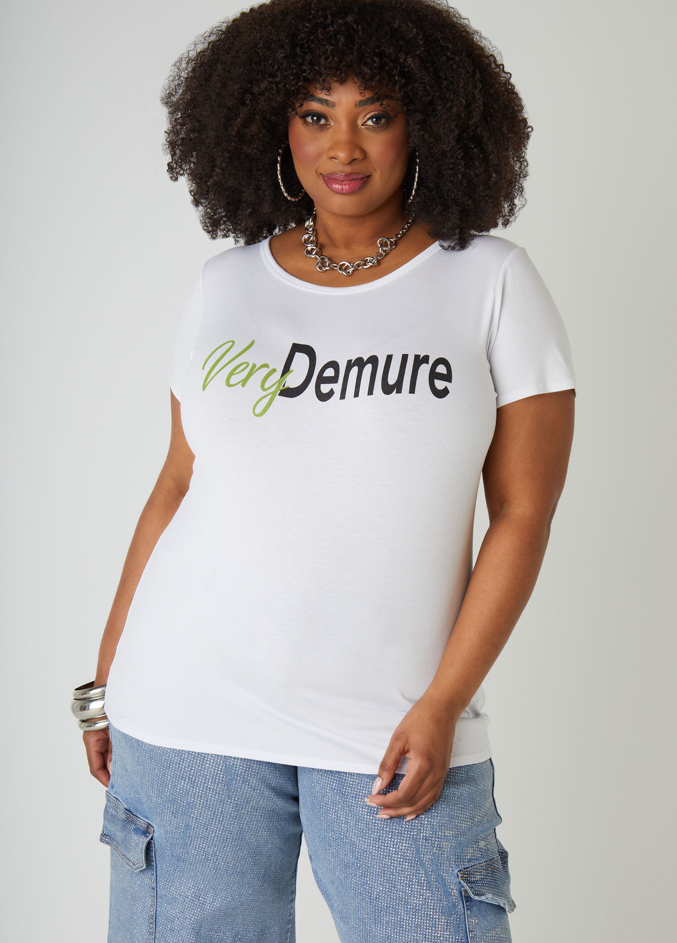 Plus Size Very Demure Tee Short Sleeve Tee Graphic T Shirt