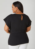 Ruched Crepe Top