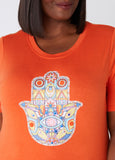 Hamsa Embellished Graphic Tee