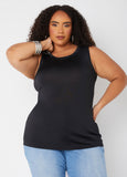 Plus Size Slinky Chic Sleeveless Stretch Knit Cami Tank Tops