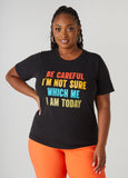 Plus Size Be Careful Graphic Tee