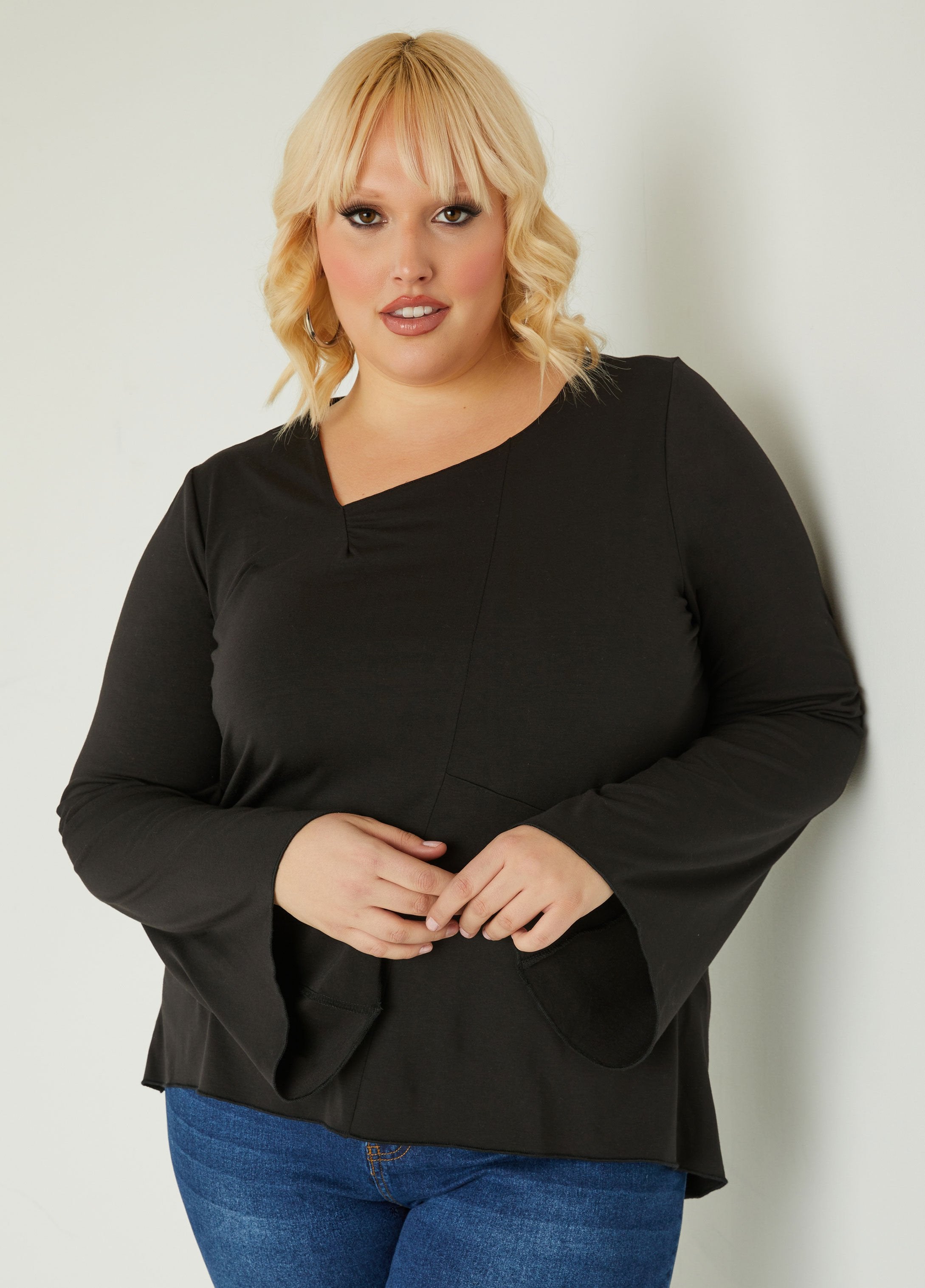 Plus Size Jersey Top Plus Size Knit Top Plus Size Fashion Top