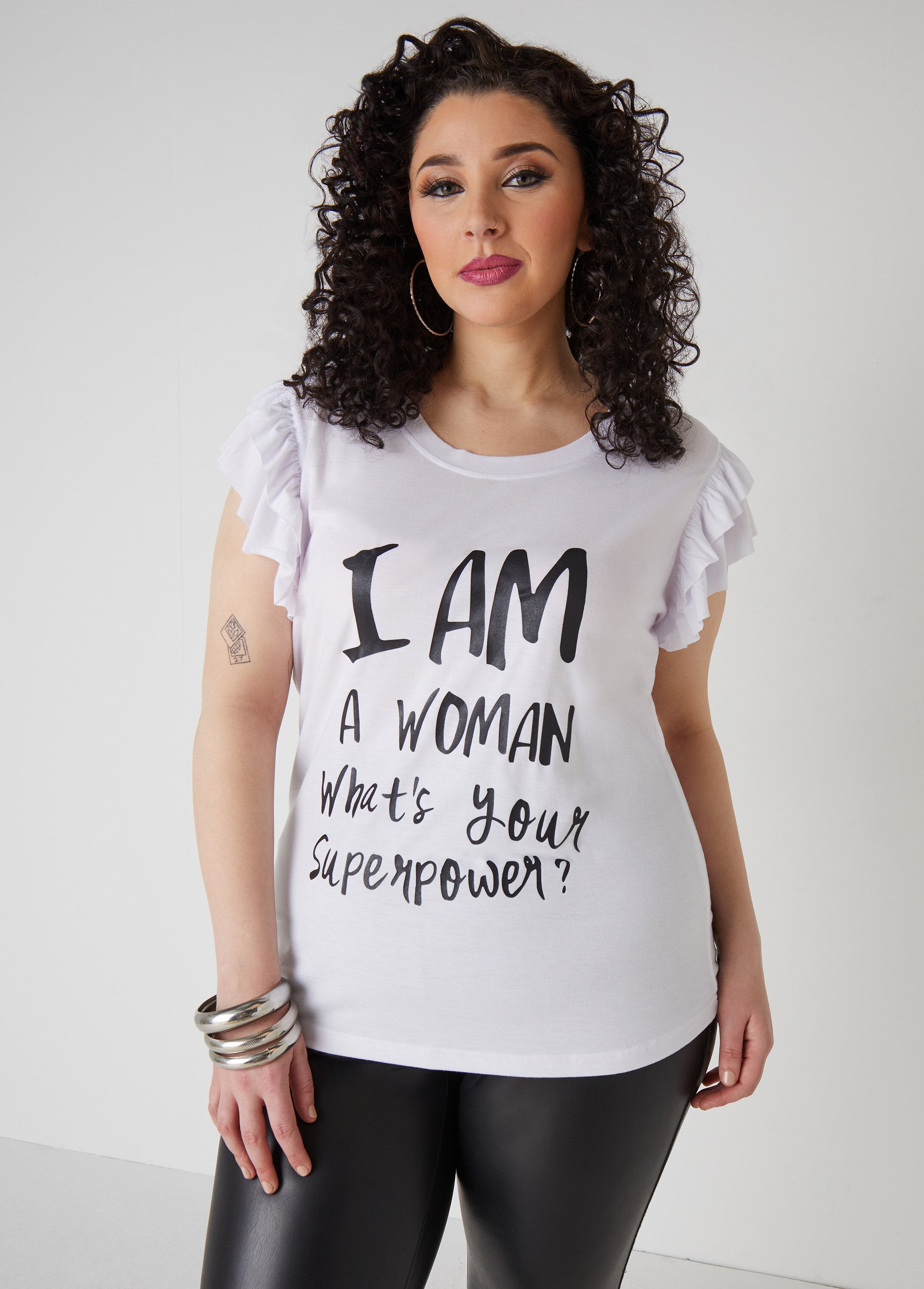 Plus Size I Am Woman Graphic Tee Plus Size T Shirt