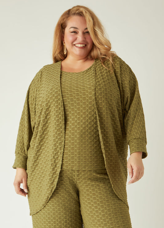 Honeycomb Knit Cardigan