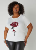 Plus Size Floral Profile Tee Plus Size T Shirt