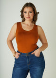 Plus Size Basic Stretch Knit Tank Top