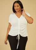 Drawstring Knit Top