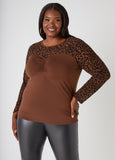 Plus Size Leopard Top Plus Size Mesh Top Plus Size Party Top