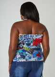 Graffiti Print Tube Top