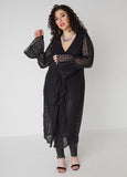 Ruffled Lace Duster