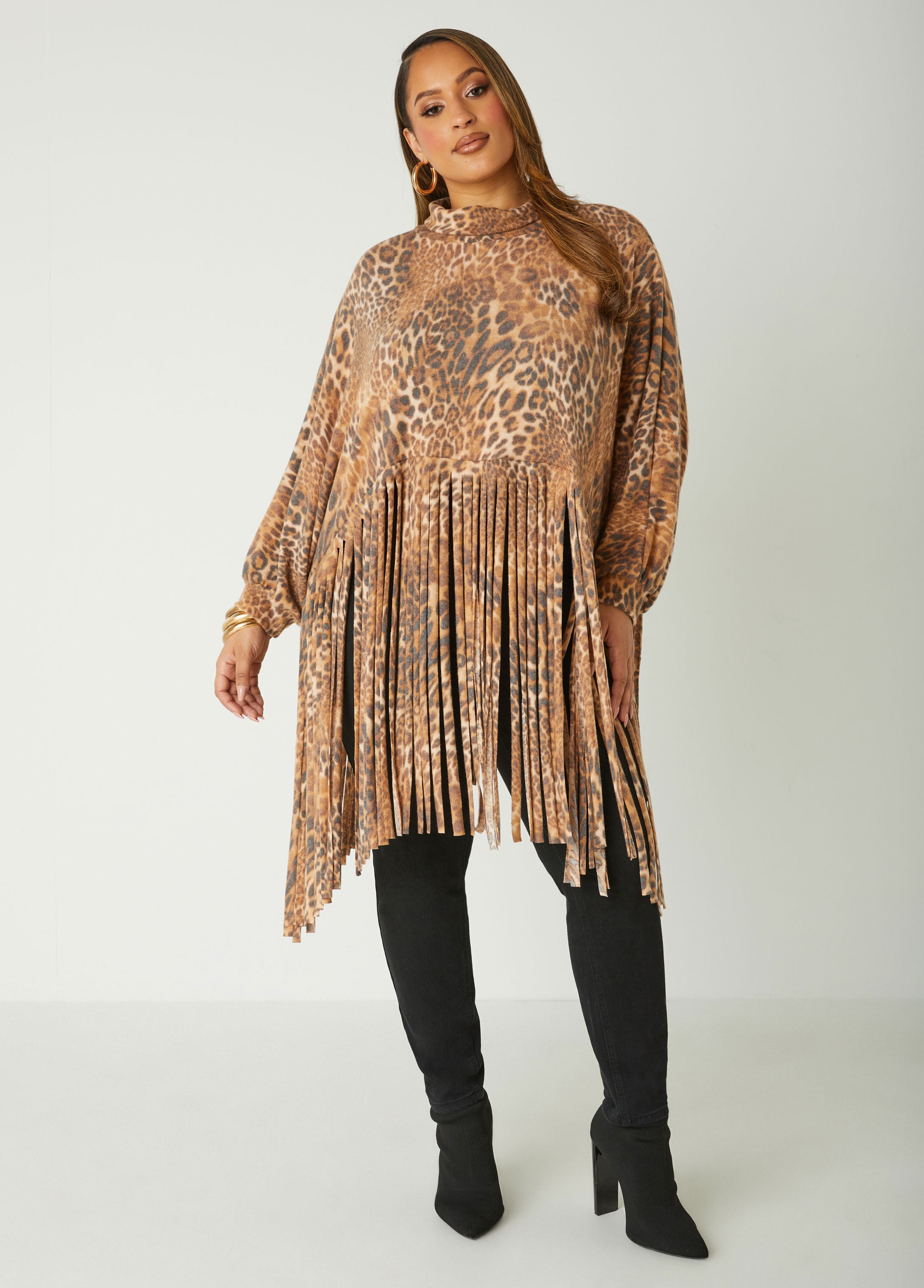 Plus Size Party Top Plus Size Animal Knit Top Plus Size Knits