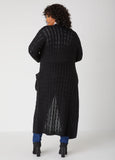 Cable Knit Open Front Duster