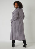 Pocketed Cable Knit Duster