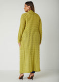 Pocketed Cable Knit Duster