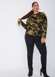 Camo Keyhole Sweater