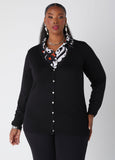 Plus Size Classic Knit Cardigan Plus Size V Neck Sweater