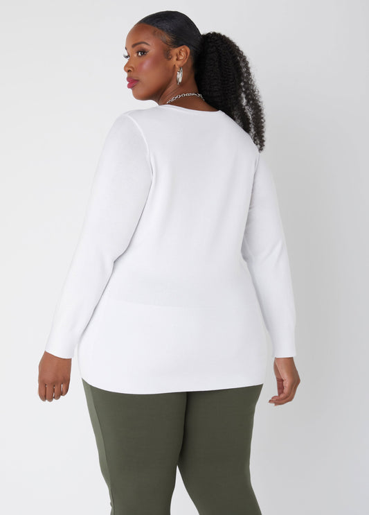 Button Front V Neck Cardigan