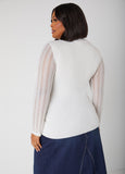 Lurex™ Paneled Sweater