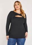 Plus Size sweater plus size cutout sweater plus size knit top